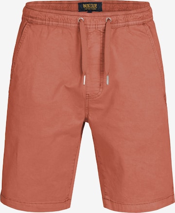 Regular Pantalon 'Kelowna' INDICODE JEANS en orange : devant