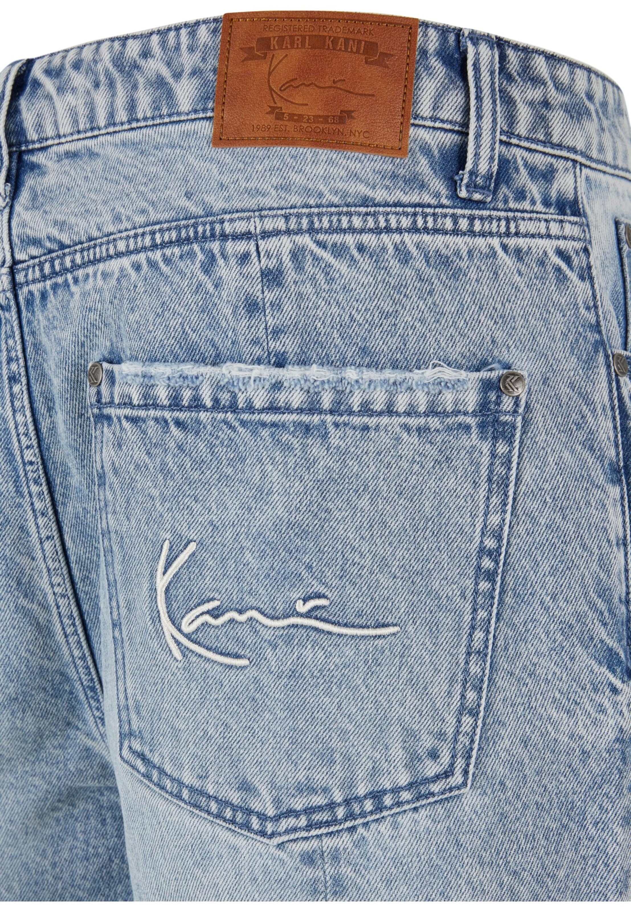 évasé Jean Karl Kani en bleu