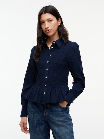 Chemisier Tommy Jeans en bleu : devant