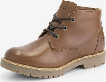 Travelin Lace-Up Boots 'Tovgard' in Brown: front