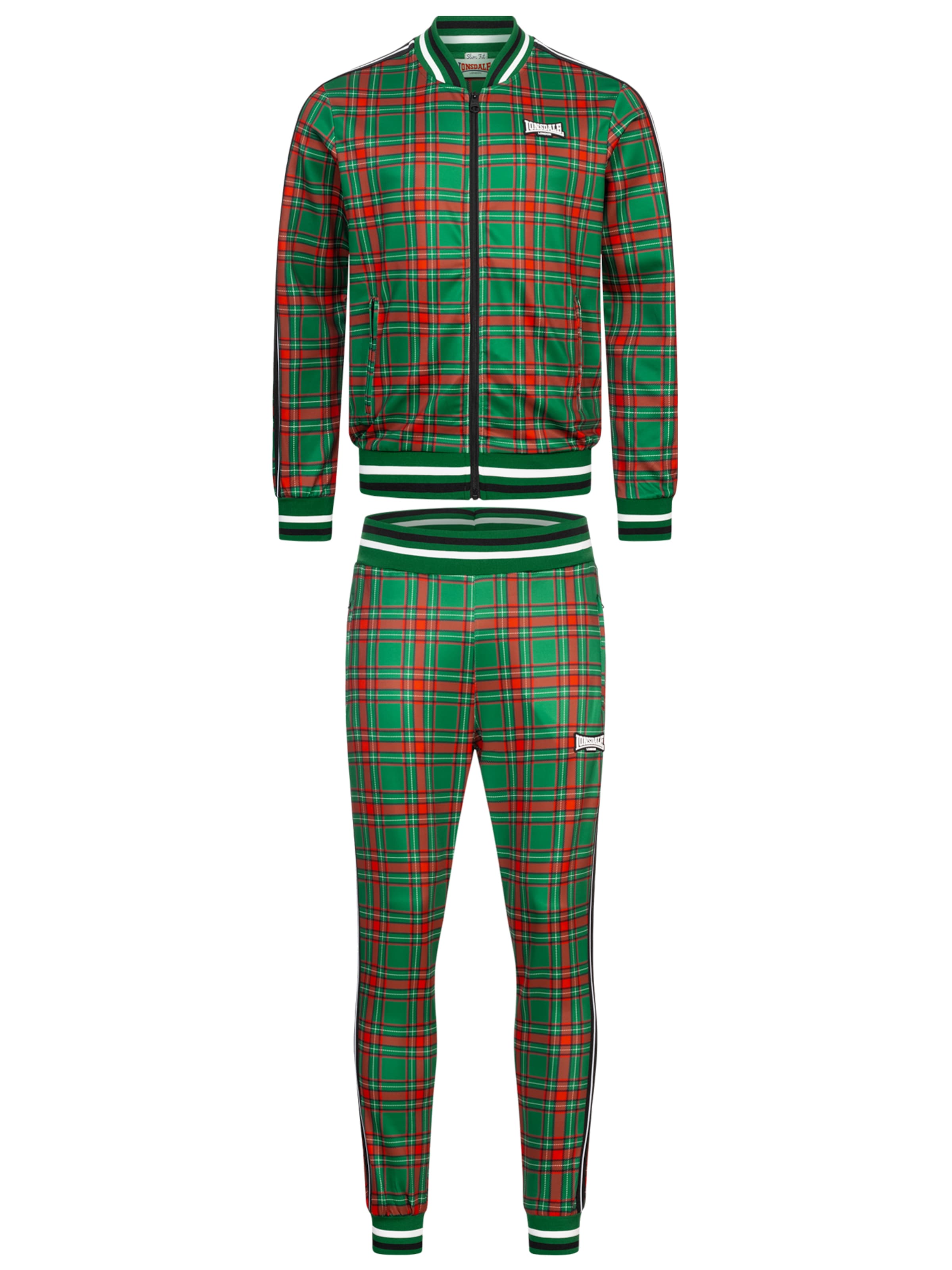 LONSDALE Juoksupuku 'Edgware' värissä vihreä: etupuoli