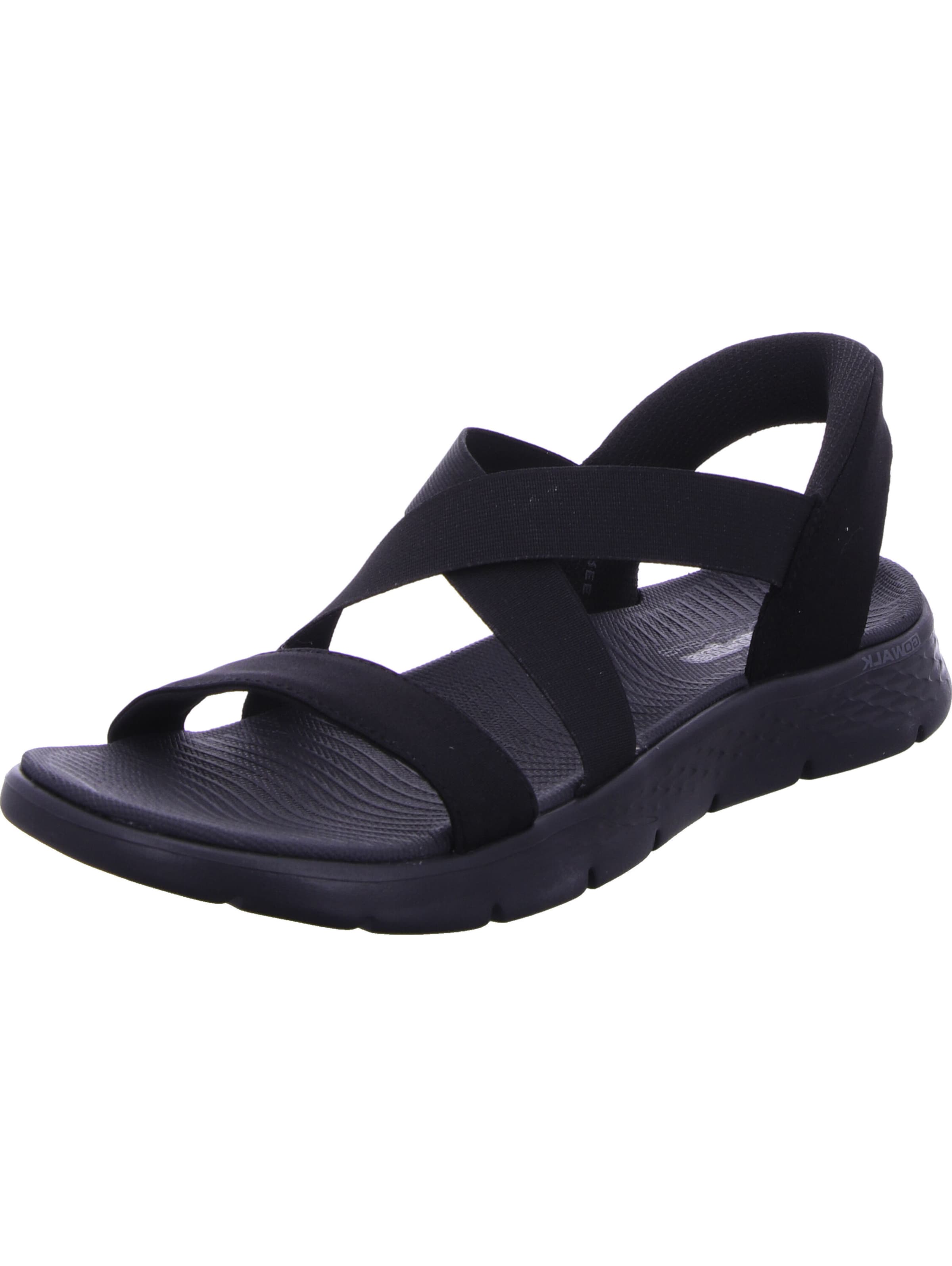 SKECHERS Sandale 'Skechers Slip-Ins: Go Walk Flex Sandal - Glimmer Up' in Schwarz: Vorderseite