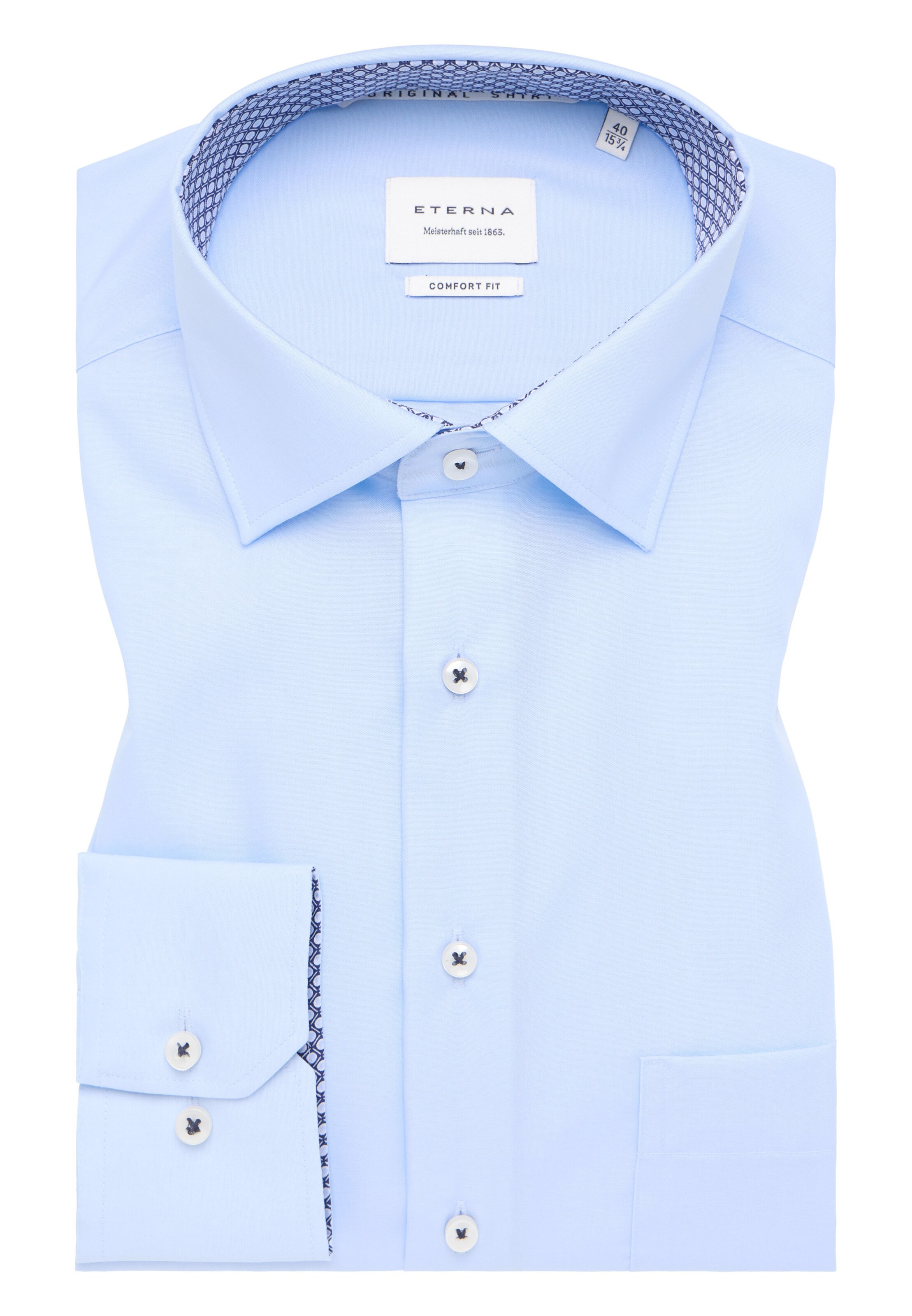 ETERNA Comfort Fit Hemd in Blau
