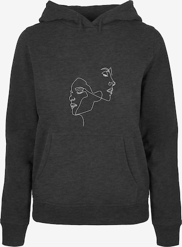 Mister Tee Sweatshirt 'One Line' in Grijs: voorkant