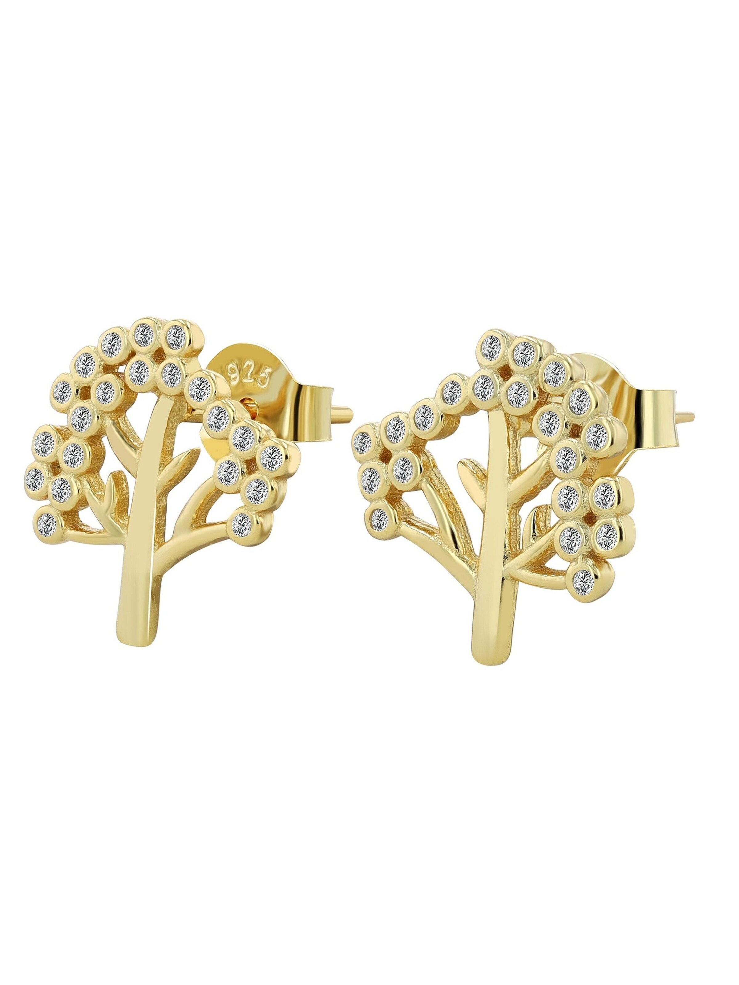 Akzent Ohrringe 'Emela, 925 Sterlingsilber, langlebig'‌‌‌‌‌‌‌‌‌ in Gold