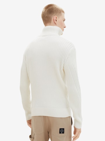 TOM TAILOR DENIM Sweater in White