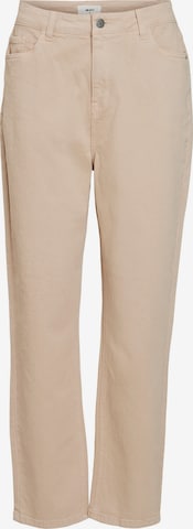 OBJECT Regular Jeans 'Alora' in Beige: voorkant