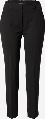 Coupe slim Pantalon à plis COMMA en noir : devant