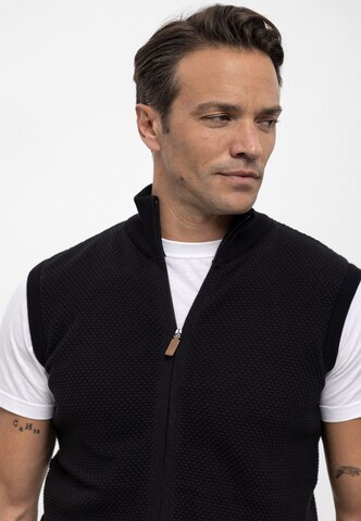 Jimmy Sanders Gebreid vest in Zwart