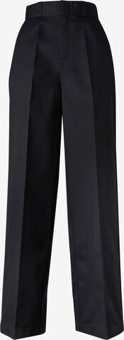 Wide leg Pantaloni con piega frontale 'GROVE' di DICKIES in nero: frontale