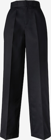 DICKIES Wide leg Pleated Pants 'GROVE' in Black: front