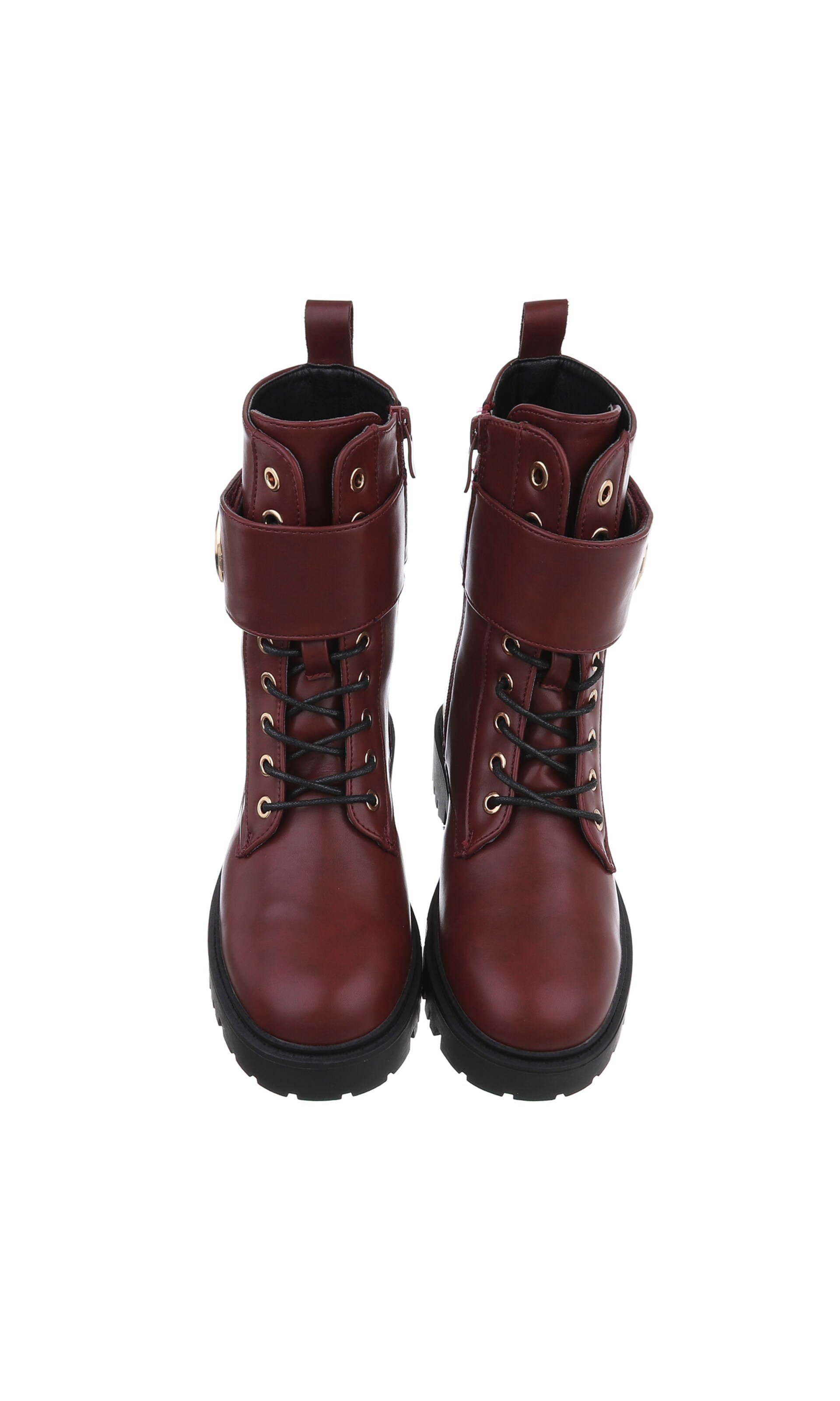 Ital-Design Schnürstiefelette in Rot