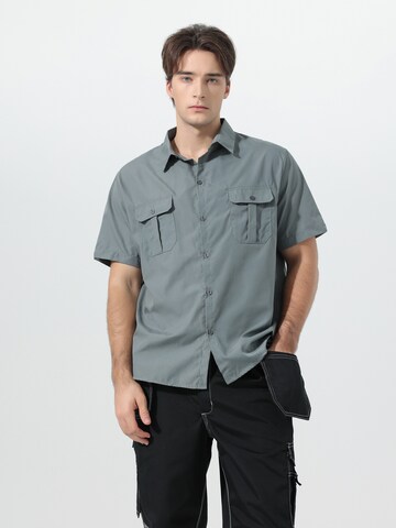 YOUTHUP Comfort Fit Hemd 'Berchtesgaden'‌‌‌‌ in Grau