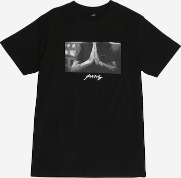 Mister Tee - Camiseta 'Pray' en negro: frente