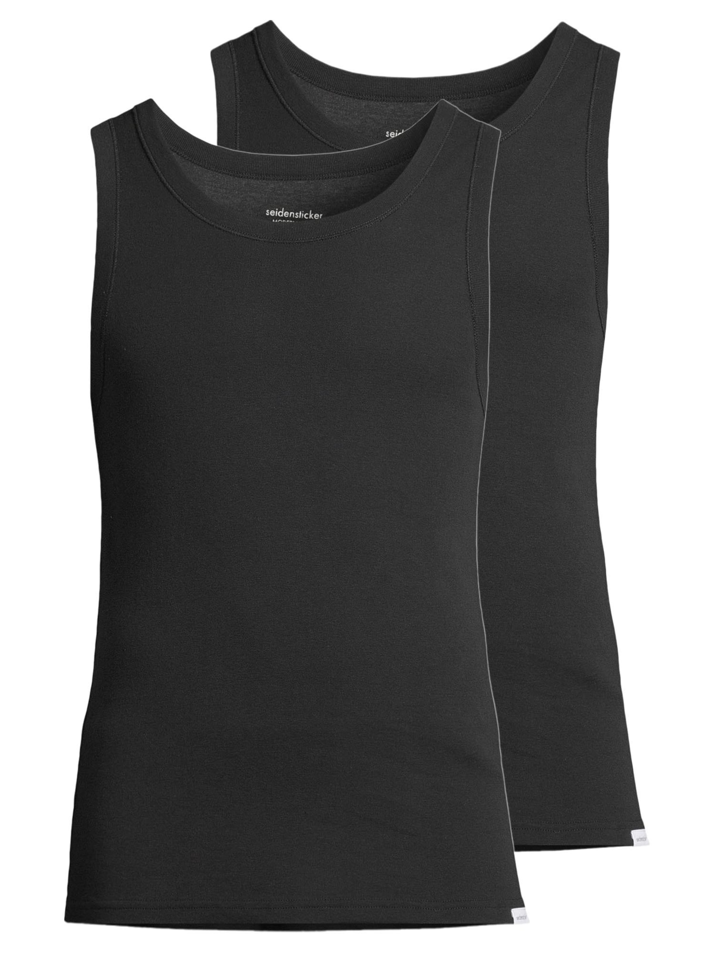 SEIDENSTICKER Undershirt 'Modern Basic' in Black: front