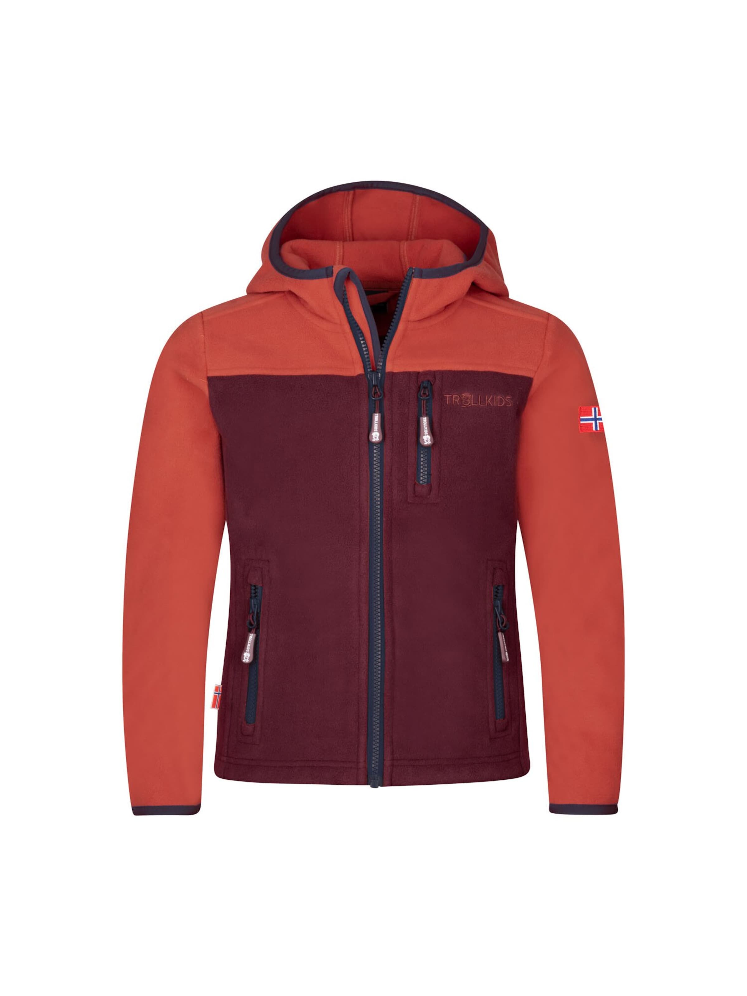 TROLLKIDS Fleece Jacket in Red: front
