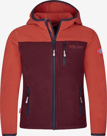 TROLLKIDS Fleece Jacket in Red: front