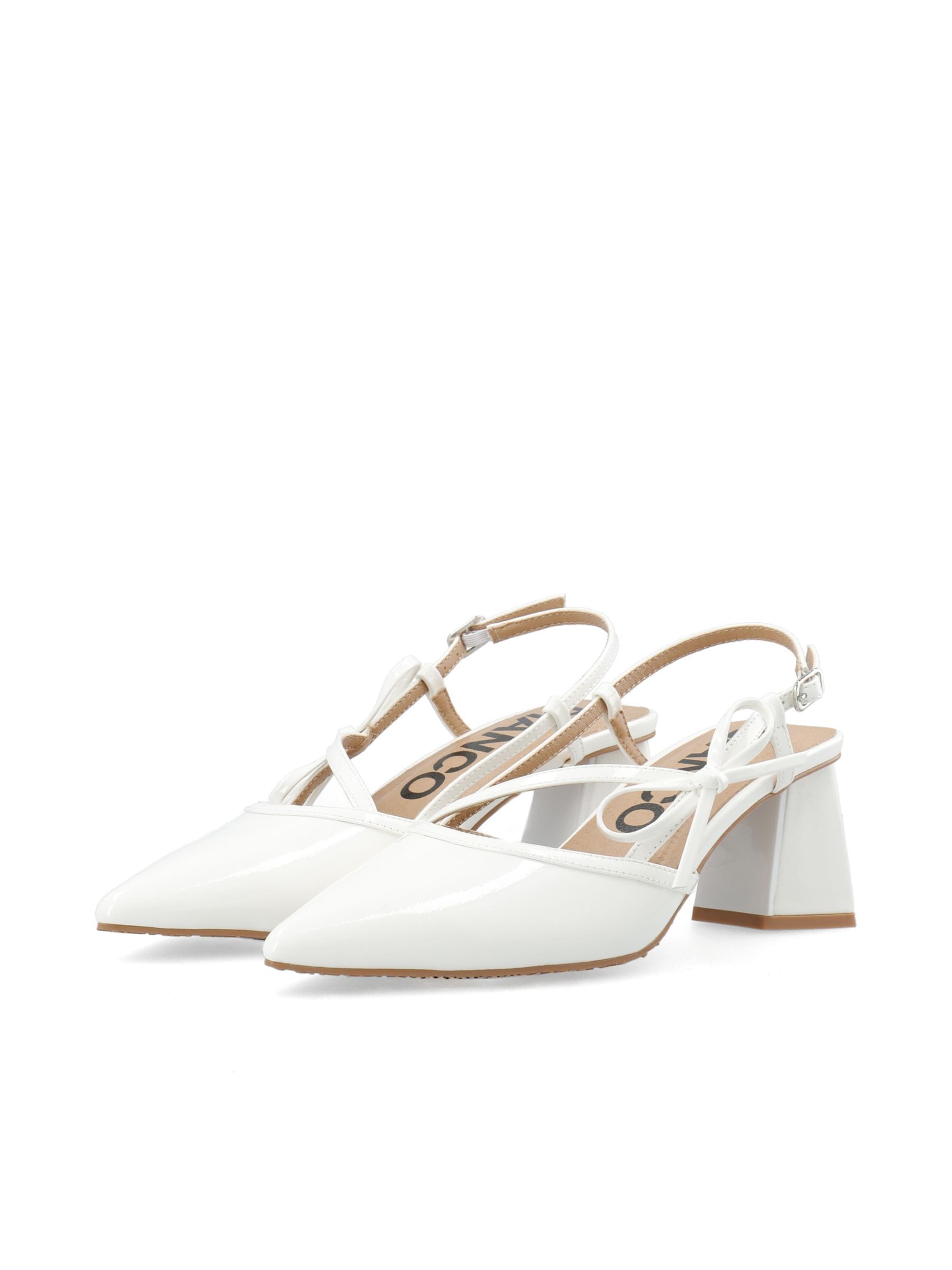 Escarpins à bride arrière 'Maralyn' Bianco en blanc