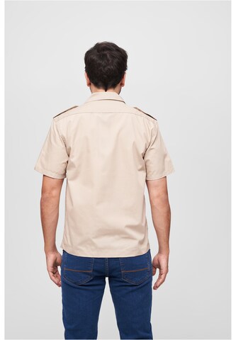 Brandit Regular fit Button Up Shirt in Beige