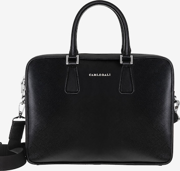 Carlo Dali Document Bag 'ORION' in Black: front