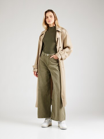 Monki - Pierna ancha Vaquero en verde