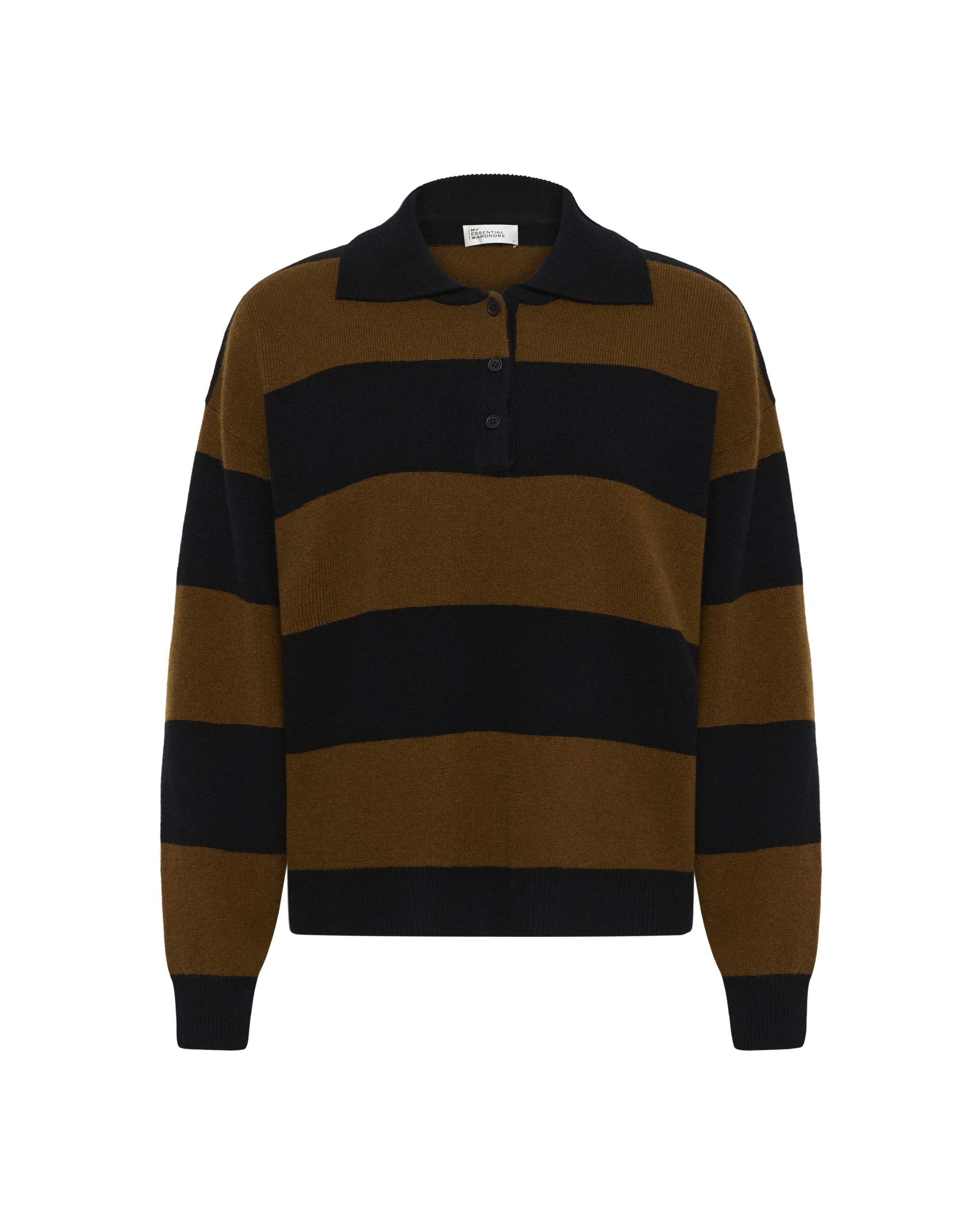 Pull-over 'MWJola' My Essential Wardrobe en marron : devant