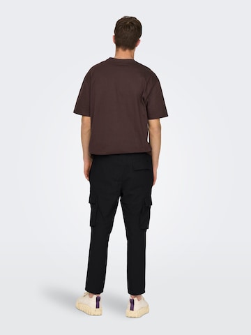 Only & Sons Дънки Tapered Leg Панталон 'LINUS' в черно