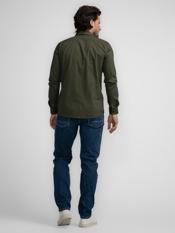 Petrol Industries Slim fit Overhemd 'Ouzinkie' in Groen
