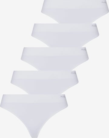 BeeDees Thong 'Boxer-String Comfee String (5-er Pack) Seamless' in White: front