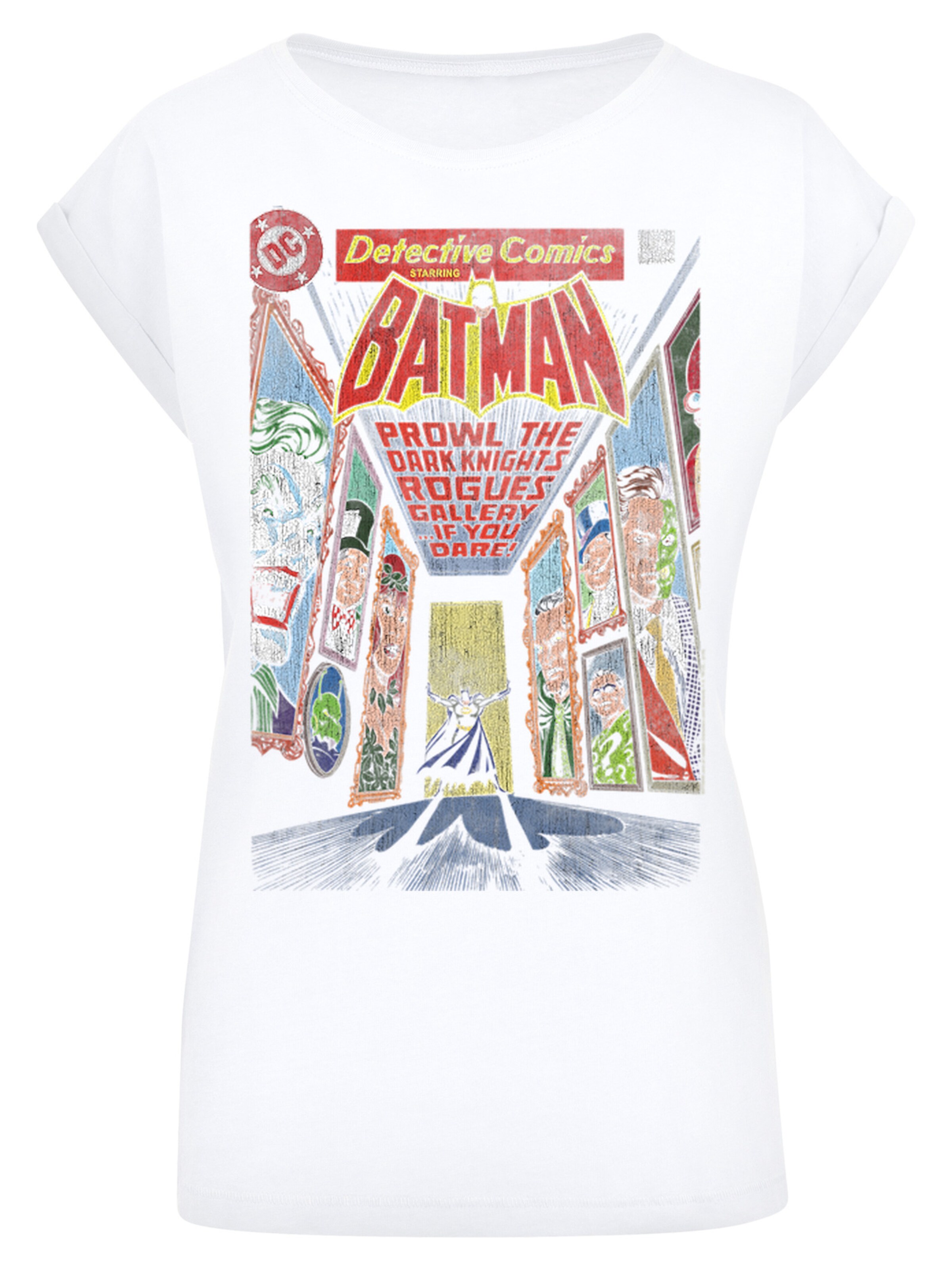 F4NT4STIC Shirt 'DC Comics Batman Rogues Gallery Cover' in Wit: voorkant