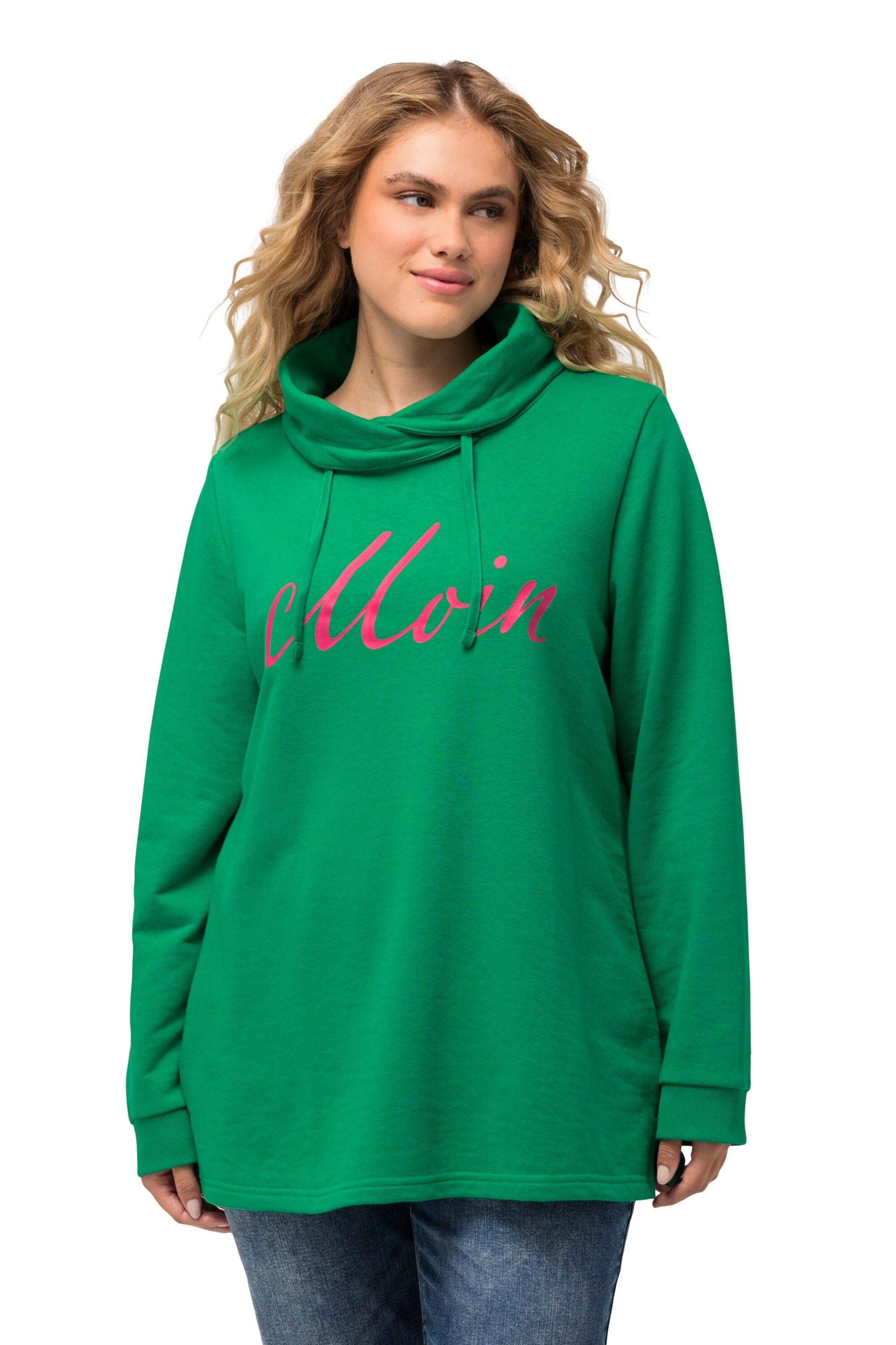 Ulla Popken Sweatshirt in Green: front