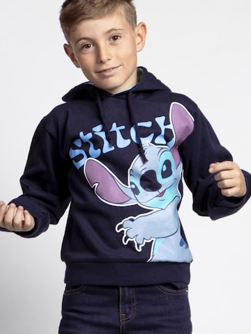 DISNEY Sweater 'Stitch Hoodie Boys – Blue – Long Sleeve – Disney Sweatshirt' in Blue: front