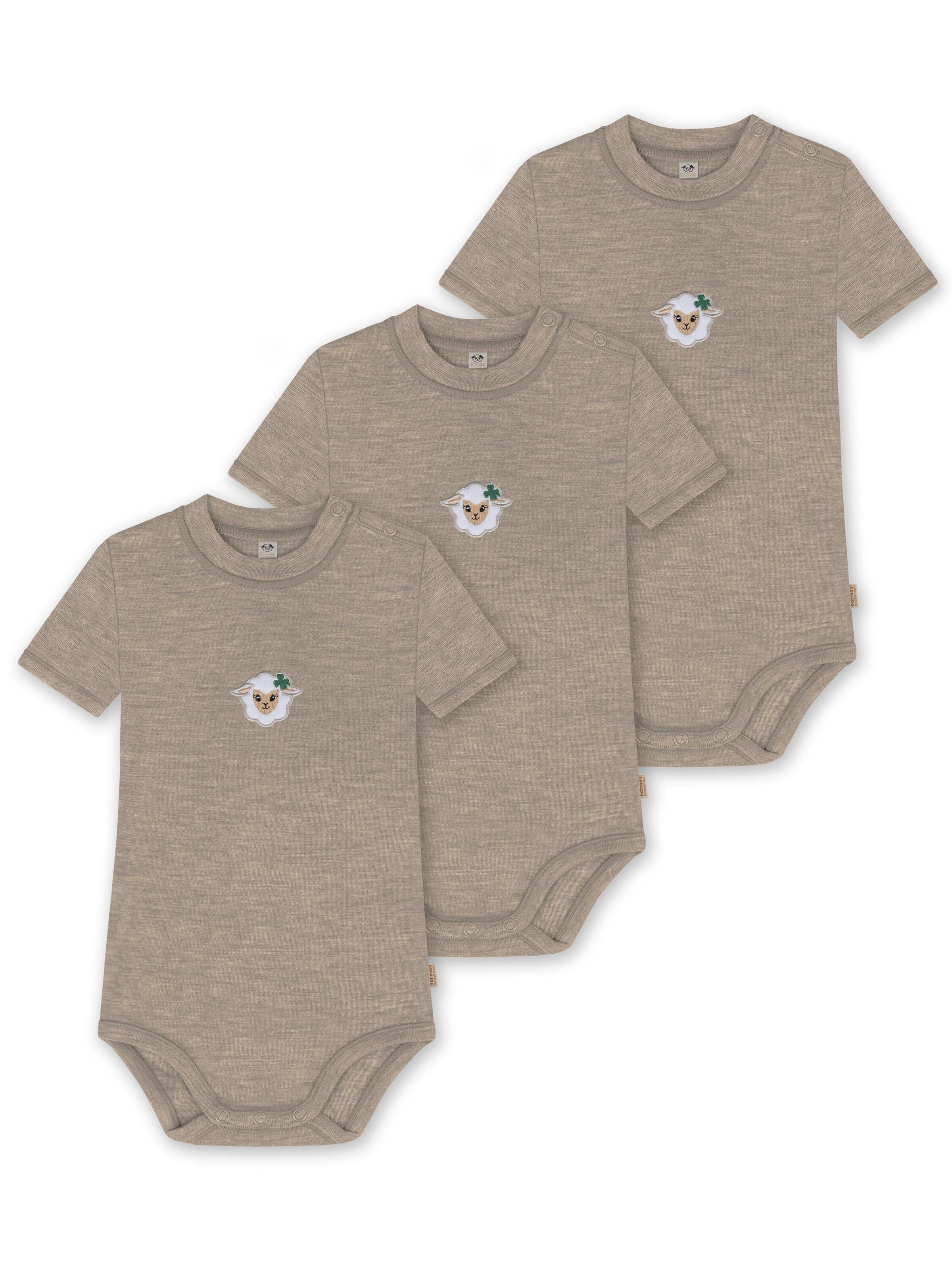 Barboteuse / body normani en beige : devant