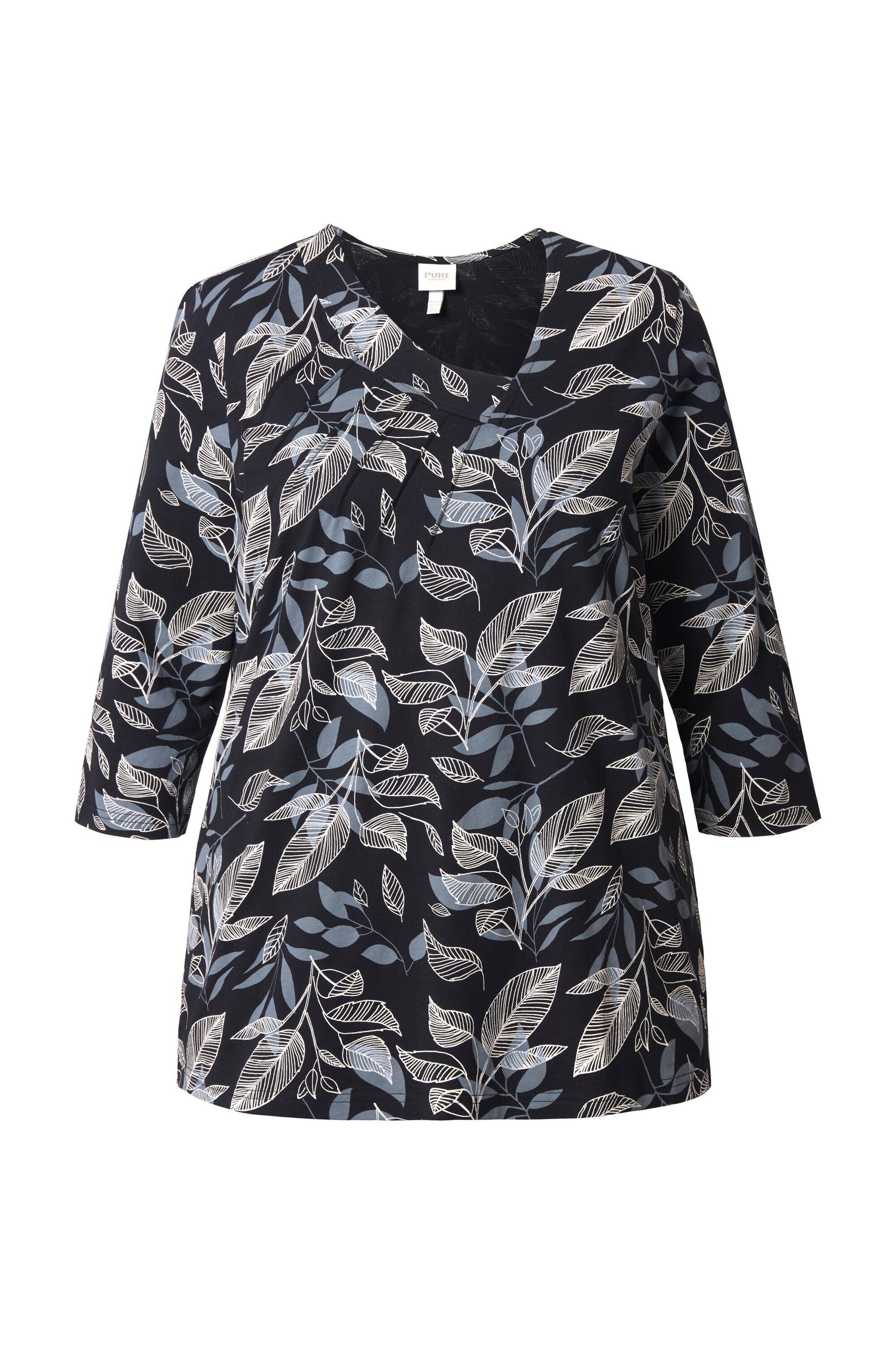 Ulla Popken Blouse in Zwart: voorkant