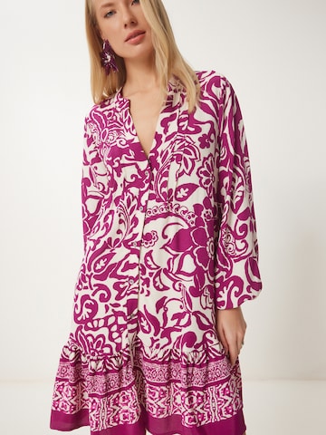 Happiness İstanbul Kleid in Beige: Vorderseite