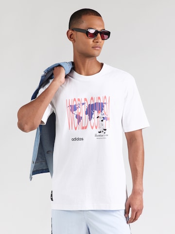 balta ADIDAS ORIGINALS Marškinėliai 'WC 94 MASC': priekis