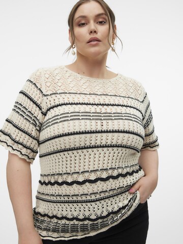 Vero Moda Curve Sweater 'MINOU' in White