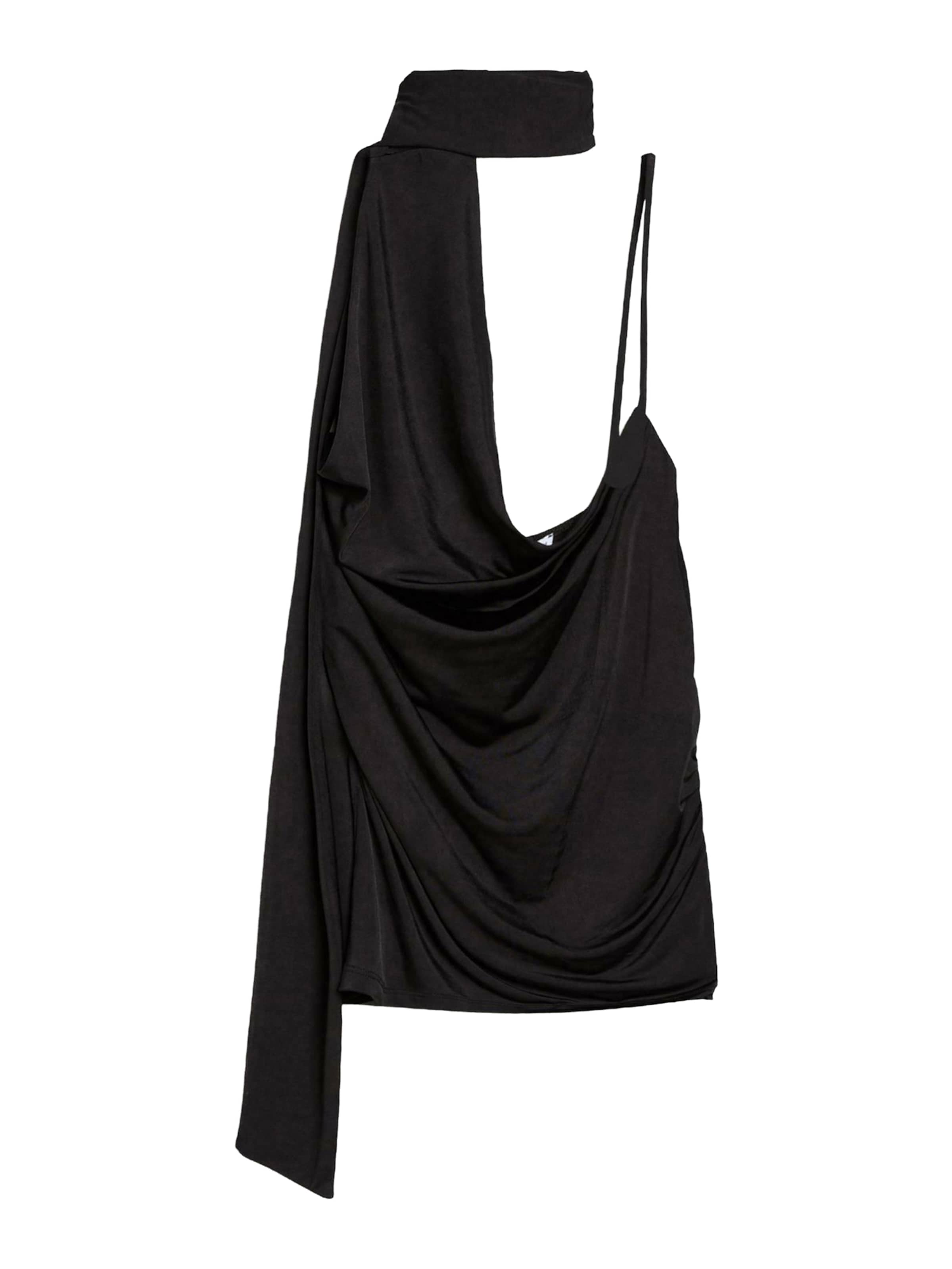 Bershka Top | črna barva: sprednja stran