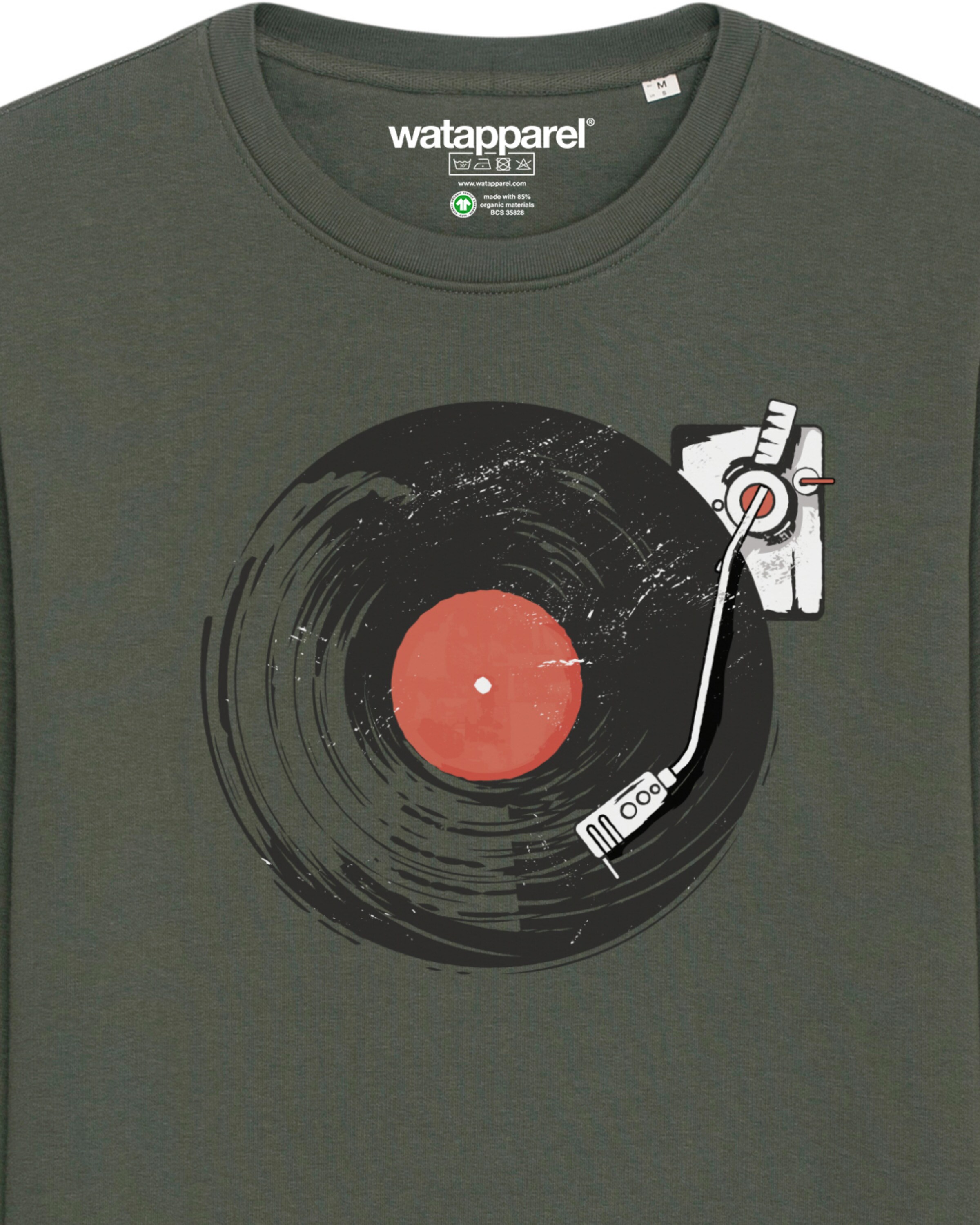 Felpa 'Schallplatte' di Watapparel in verde