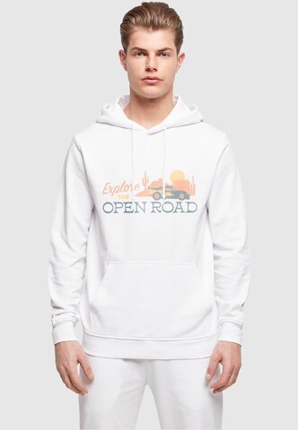 ABSOLUTE CULT Sweatshirt 'Cars - Explore The Open Road' in White: front