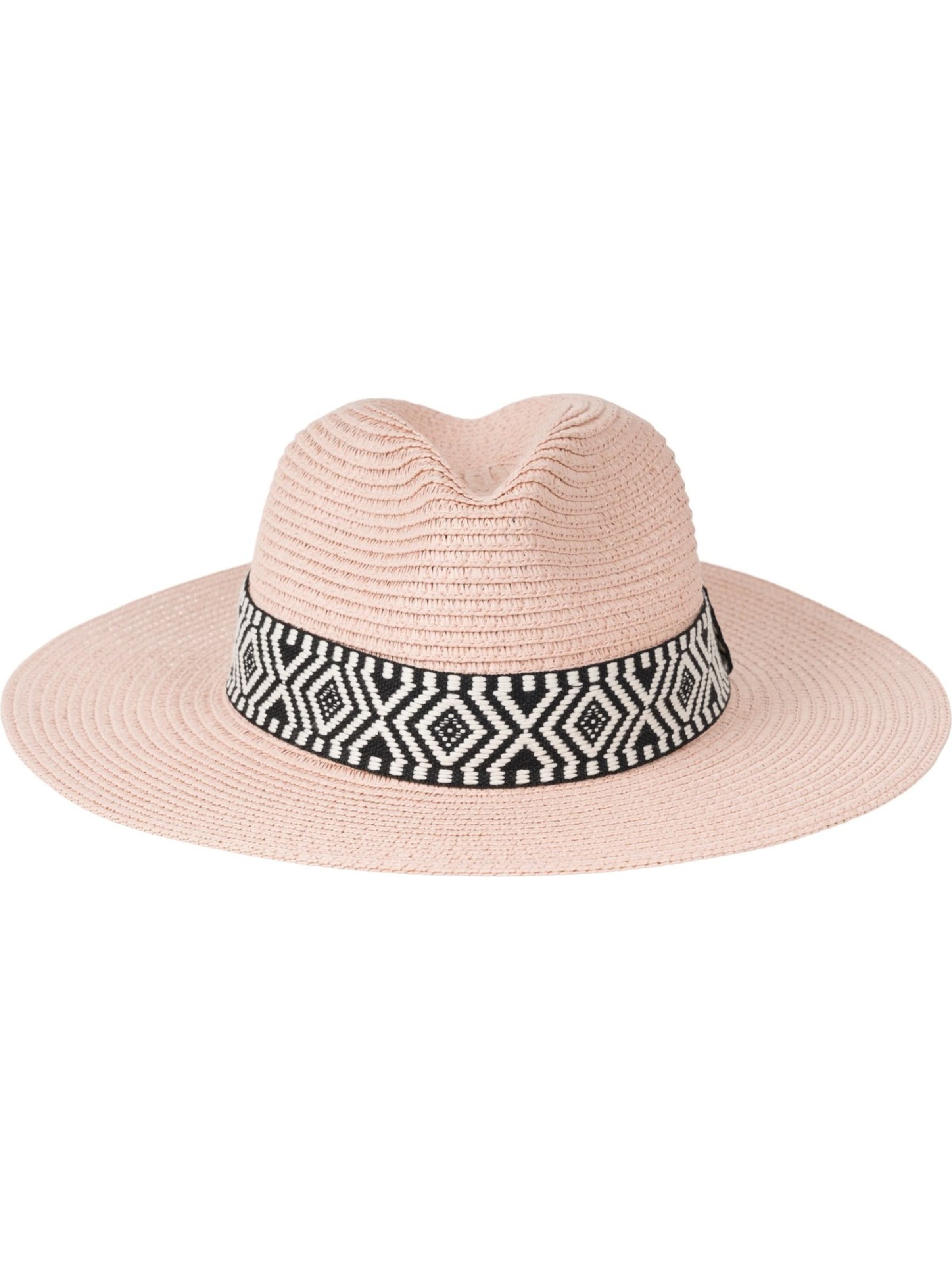 styleBREAKER Hut 'Panama Strohhut Hutband Azteken Muster'‌‌‌‌‌ in Pink