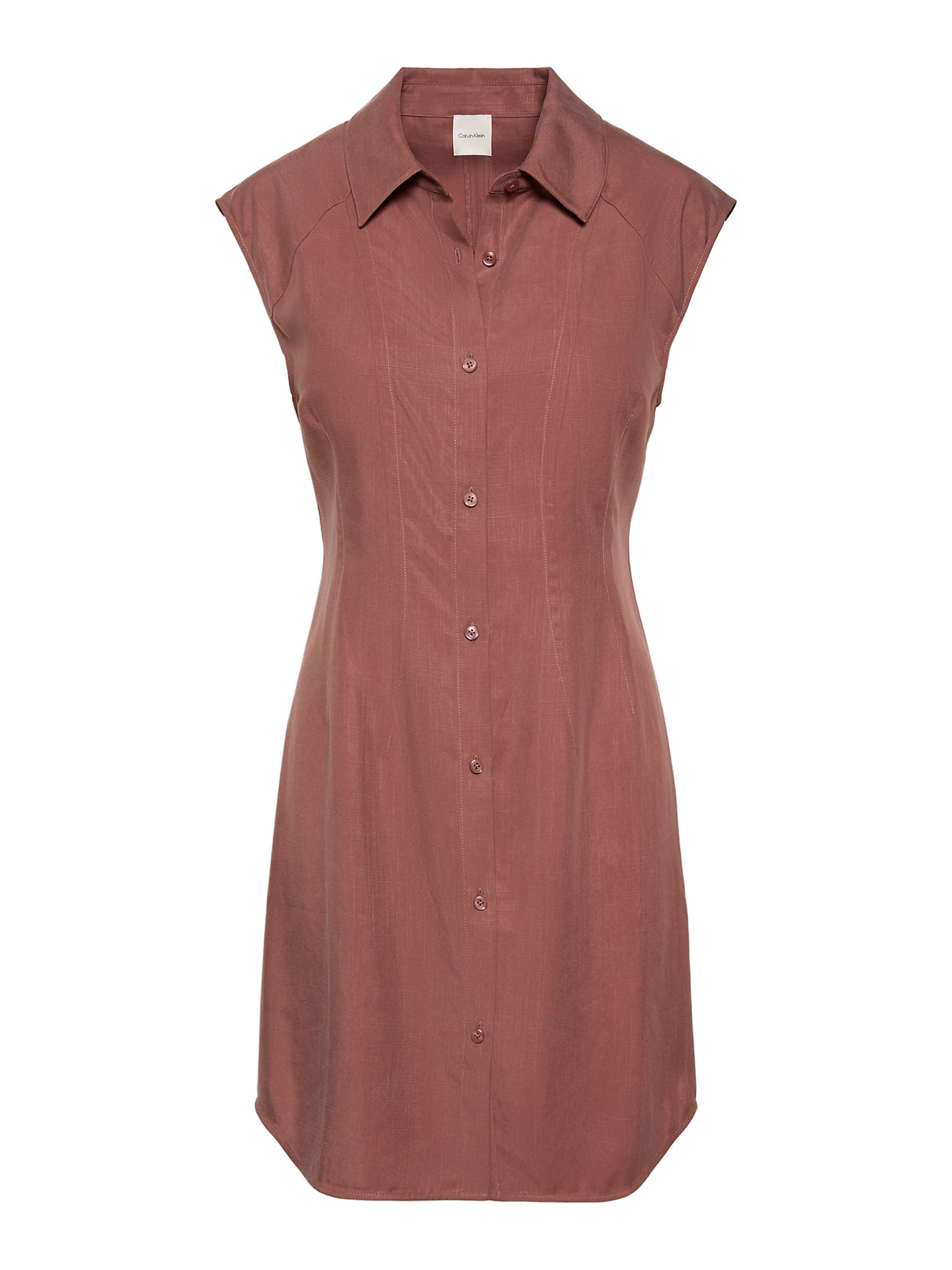 Calvin Klein Shirt dress in Brown: front