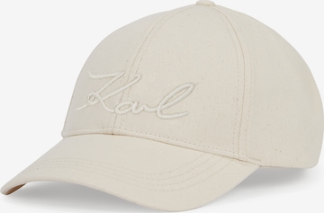 Casquette Karl Lagerfeld en beige : devant