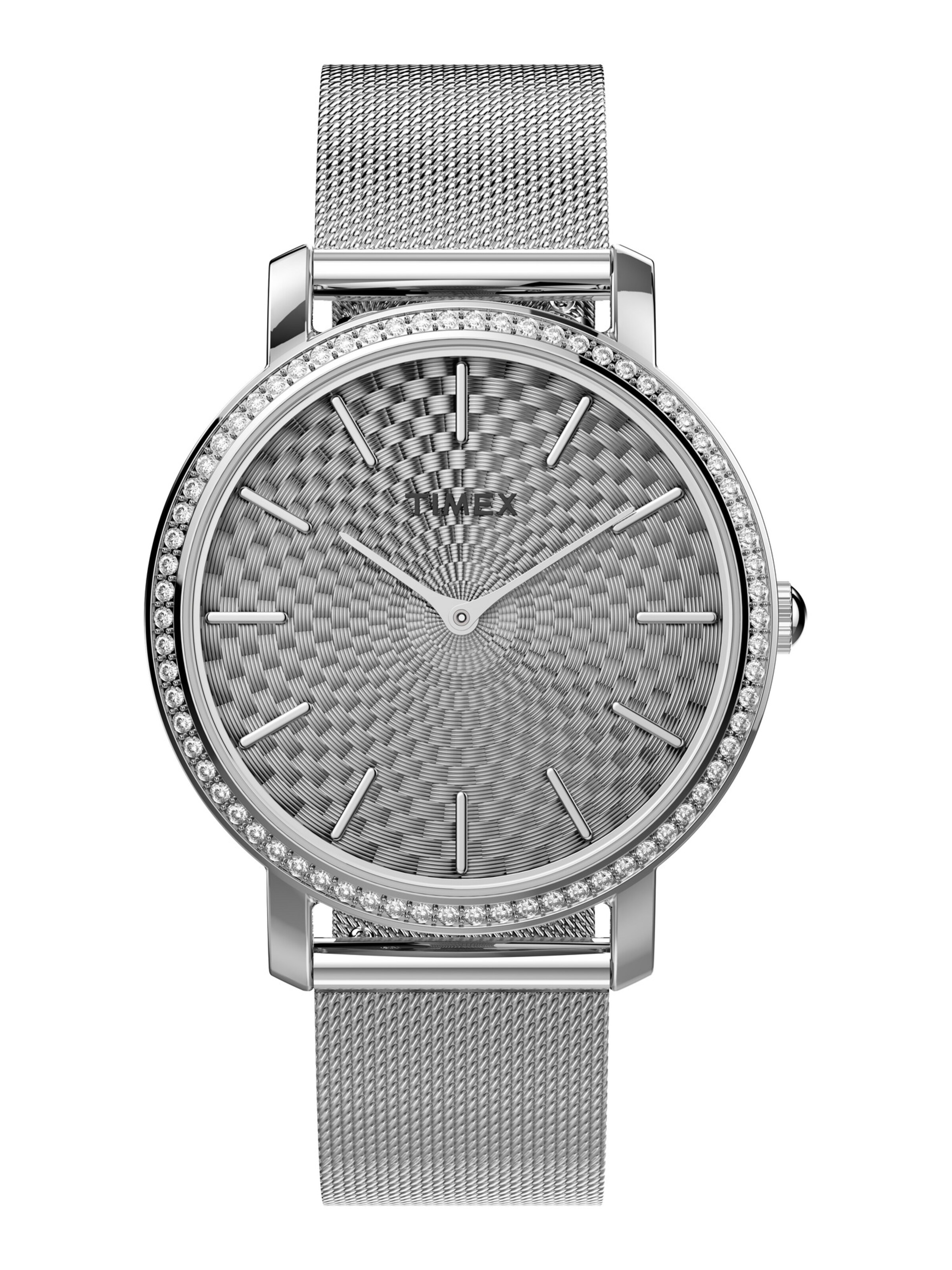 TIMEX Analogt ur 'Transcend City' i sølv: forside