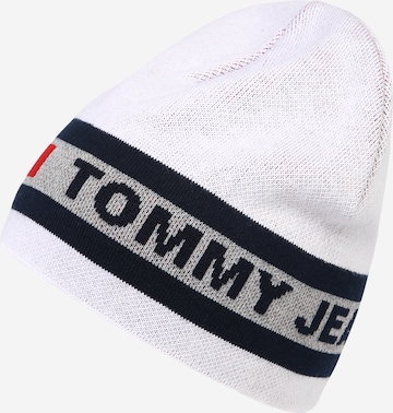 Tommy Jeans Beanie in White: front