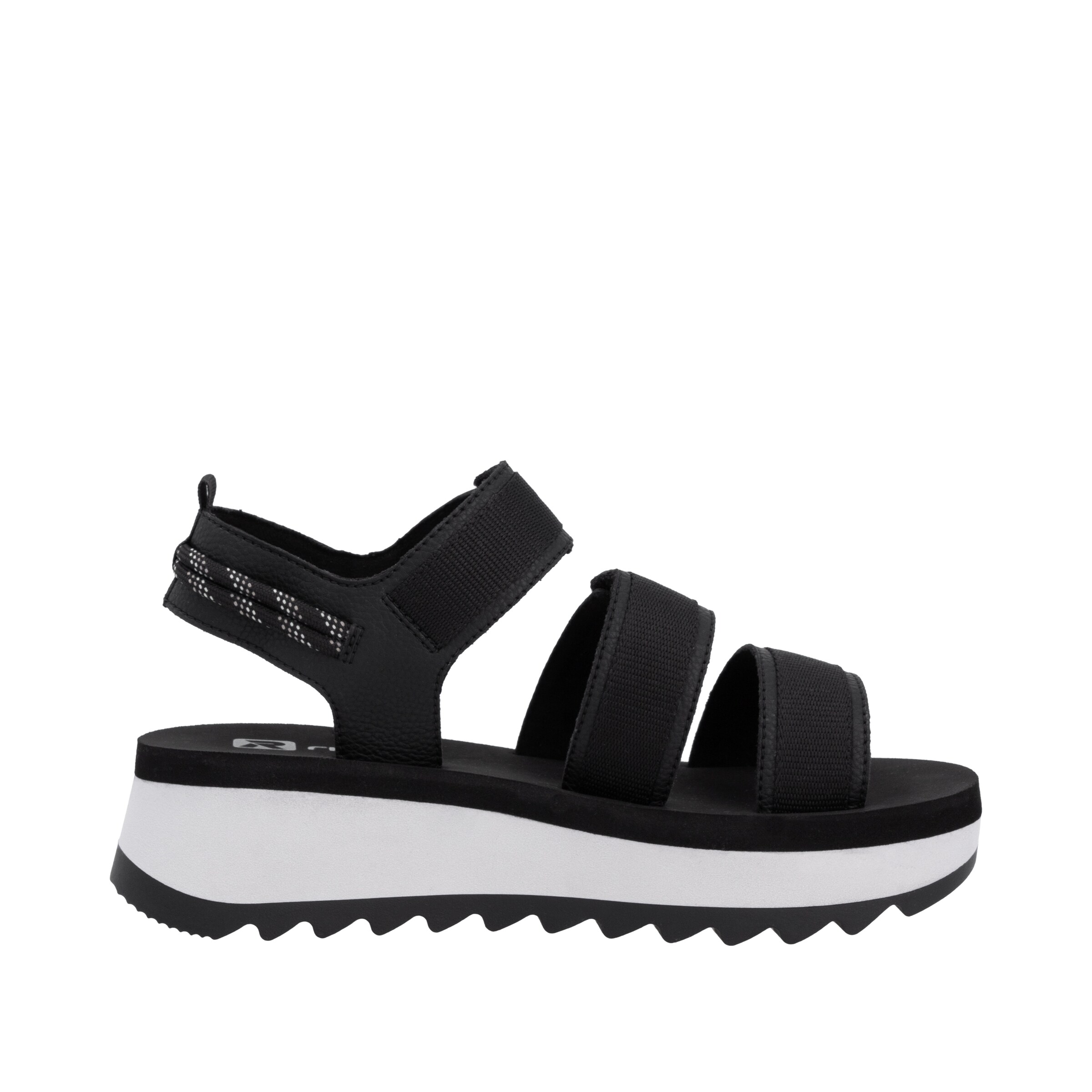 Rieker Sport Strap Sandals in Black