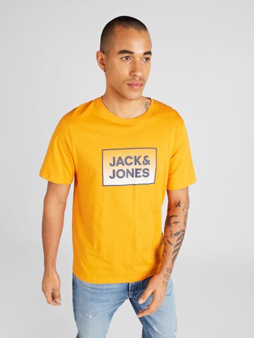 JACK & JONES Μπλουζάκι 'STEEL' σε πορτοκαλί: μπροστά