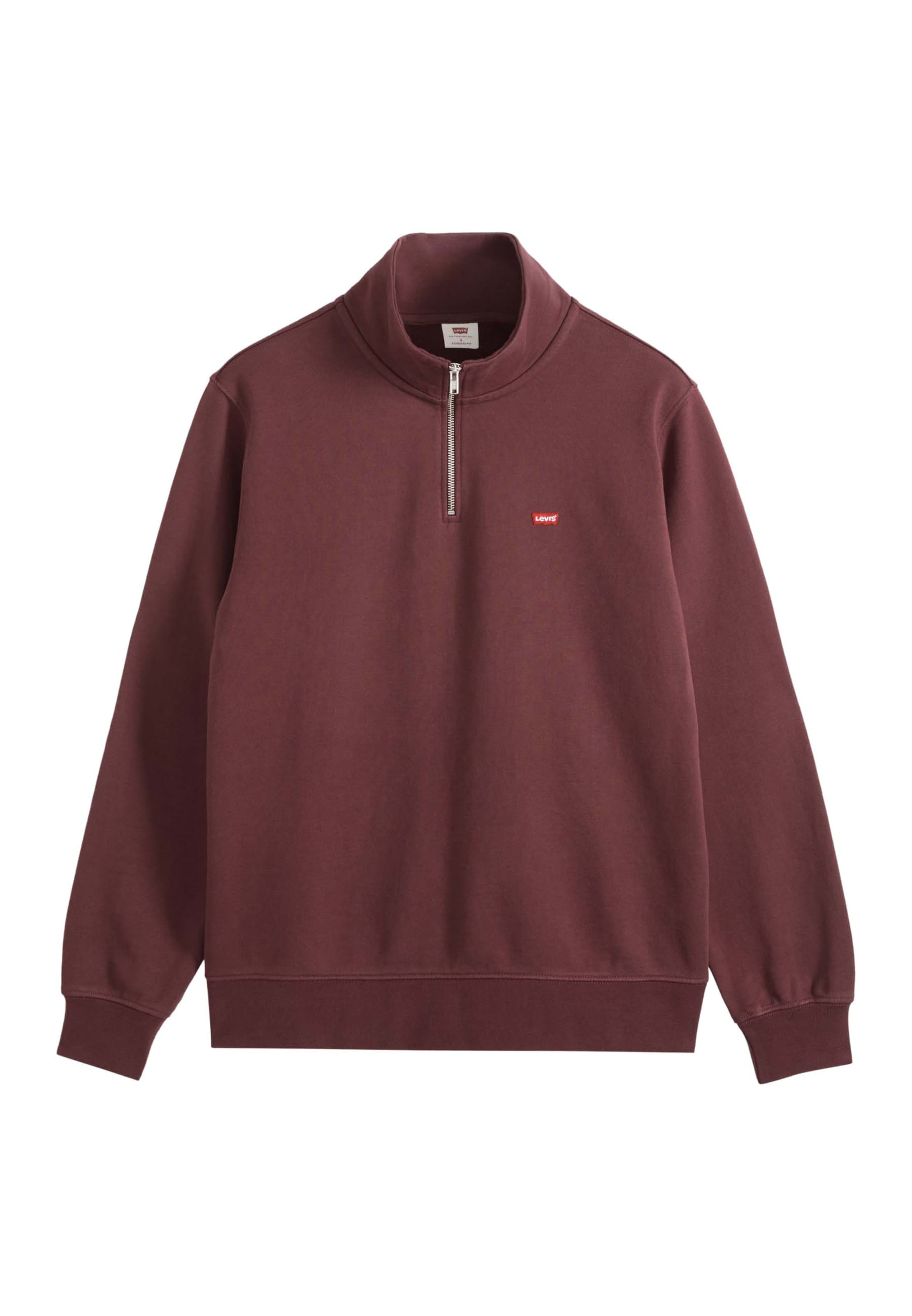 LEVI'S ® Sweatshirt 'Original HM 1/4 Zip' in Rot: Vorderseite