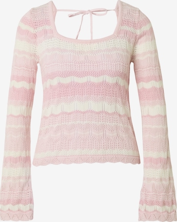 Pull-over Estelou en rose : devant