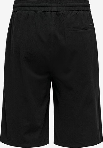 Only & Sons Loosefit Shorts 'Laus' in Schwarz